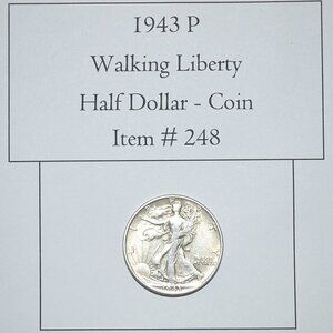 1943, Walking Liberty Half Dollar, # 248
